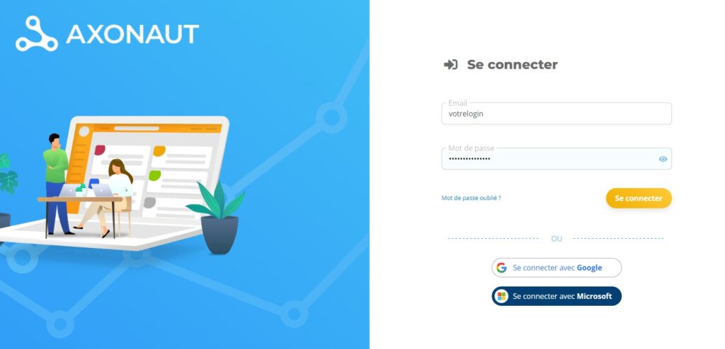 se connecter à axonaut