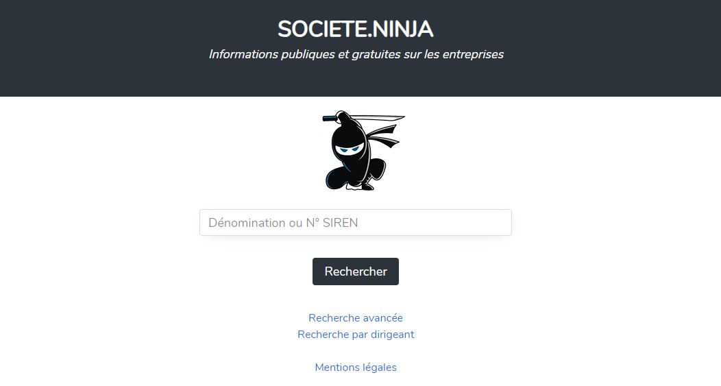 Société ninja : trouvez les informations légales d’une entreprise en un clic