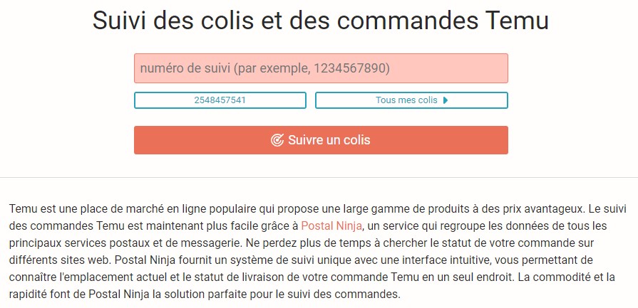 Temu : Tout savoir sur votre compte et vos commandes avec postal Ninja